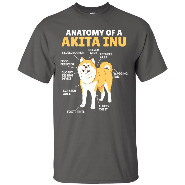 Akita Inu Anatomy Sweet Description Of A Akita Inu Tall T-Shirt