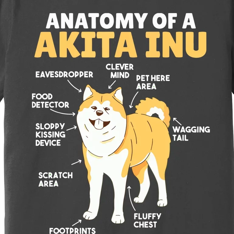 Akita Inu Anatomy Sweet Description Of A Akita Inu Premium T-Shirt