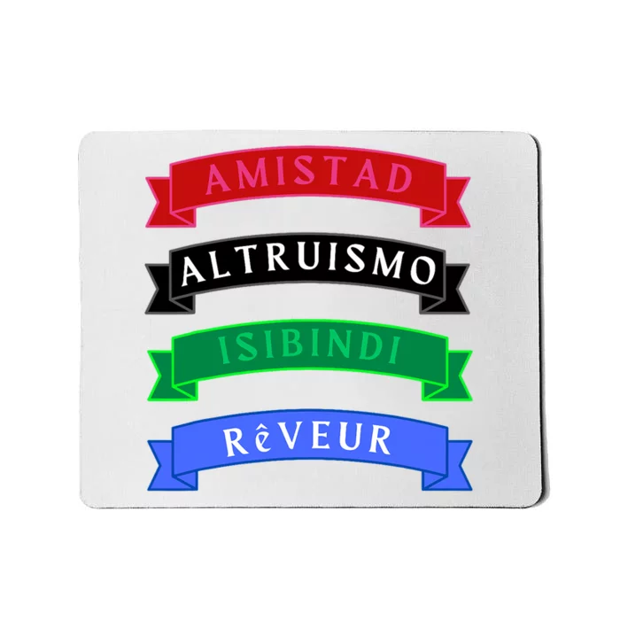 Amistad Isibindi Altruismo Reveur 4 Houses 1 Family Mousepad