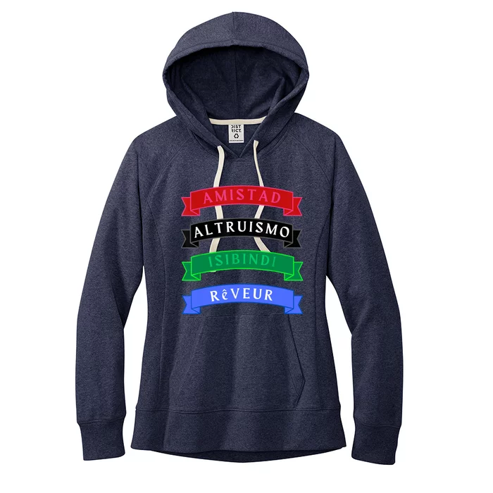 Amistad Isibindi Altruismo Reveur 4 Houses 1 Family Women's Fleece Hoodie