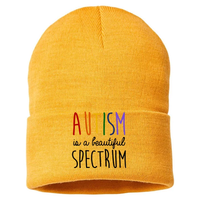 Autism Is A Beautiful Spectrum Awareness Sustainable Knit Beanie