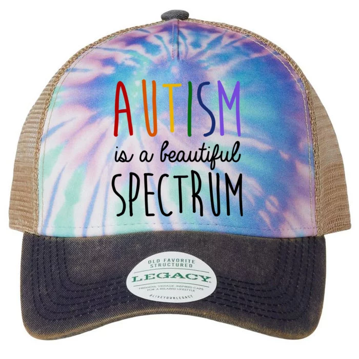 Autism Is A Beautiful Spectrum Awareness Legacy Tie Dye Trucker Hat