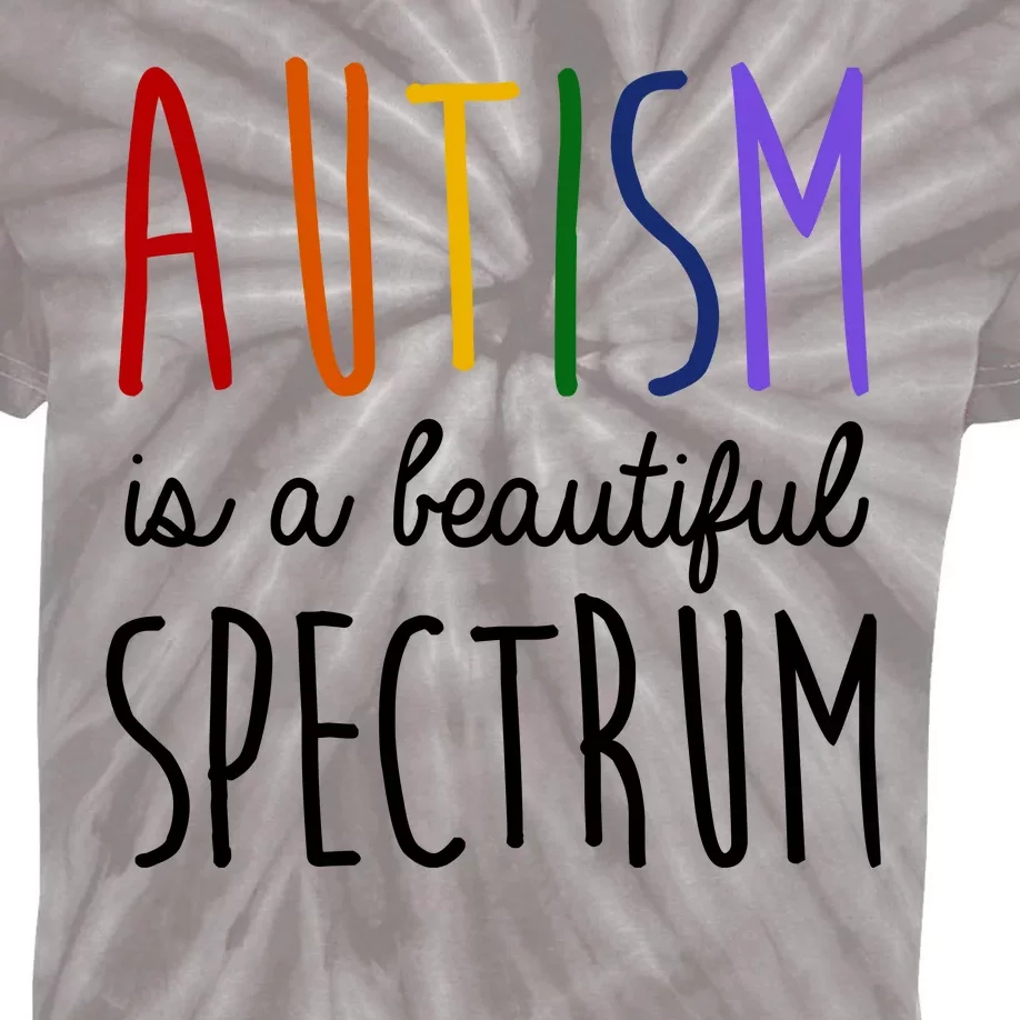 Autism Is A Beautiful Spectrum Awareness Kids Tie-Dye T-Shirt