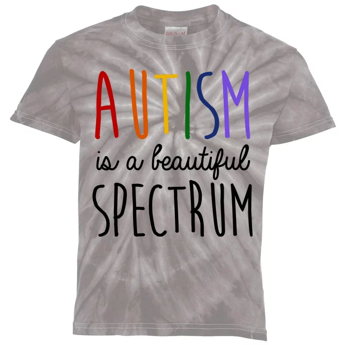 Autism Is A Beautiful Spectrum Awareness Kids Tie-Dye T-Shirt