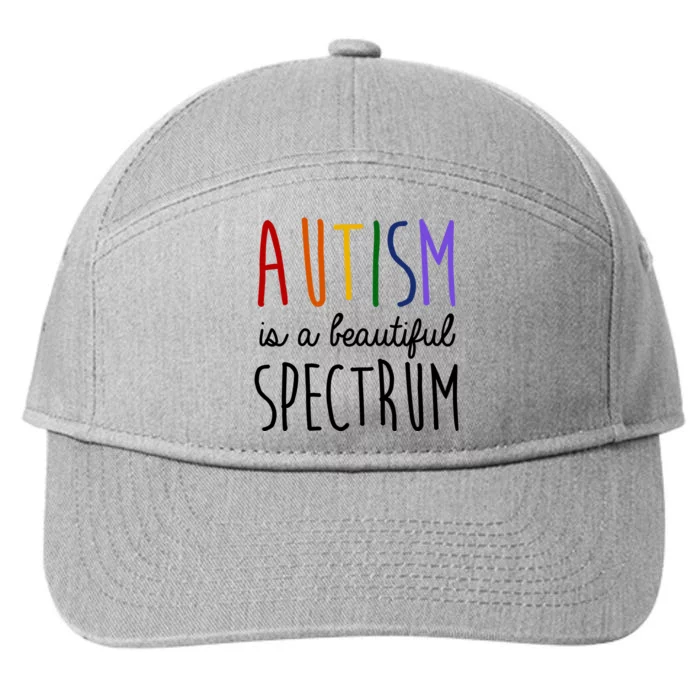 Autism Is A Beautiful Spectrum Awareness 7-Panel Snapback Hat