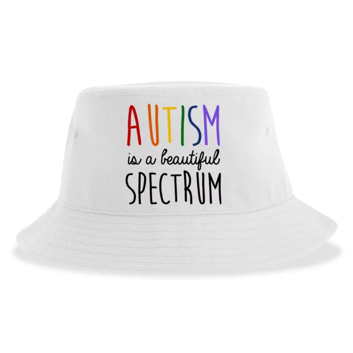 Autism Is A Beautiful Spectrum Awareness Sustainable Bucket Hat