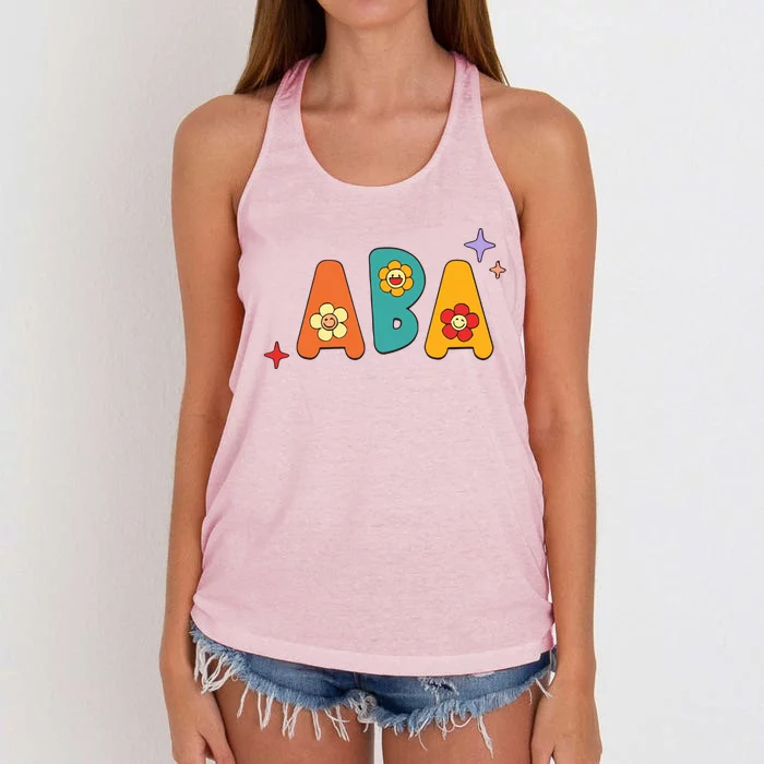 ABA Its A Beautiful Day To Shape Behaviors Women's Knotted Racerback Tank