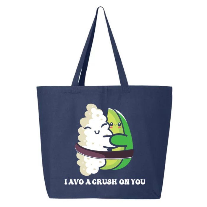 Avocado I Avo Crush On You Funny Sushi Phrase Japan Food Art Great Gift 25L Jumbo Tote