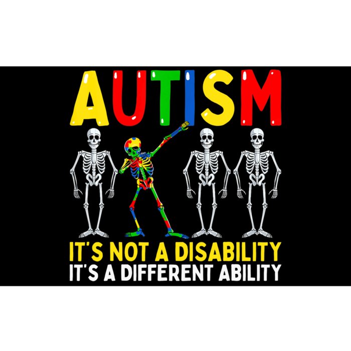 Autism It's A Different Ability Funny Dabbing Skeleton Bumper Sticker