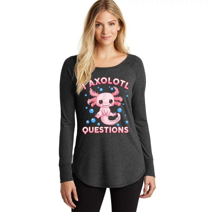 Axolotl I Axolotl Questions Cute Kawaii Women's Perfect Tri Tunic Long Sleeve Shirt