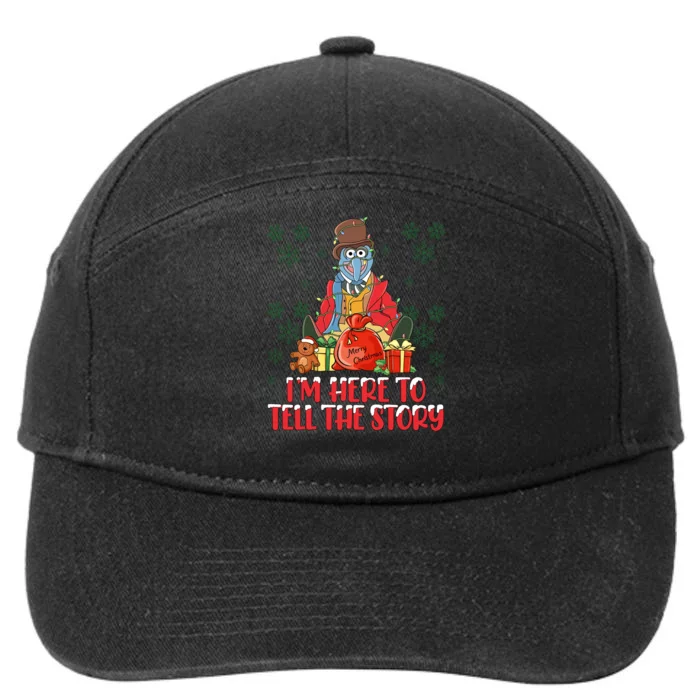 And I Am Here For The Food Muppet Xmas Lights Christmas Holiday 7-Panel Snapback Hat