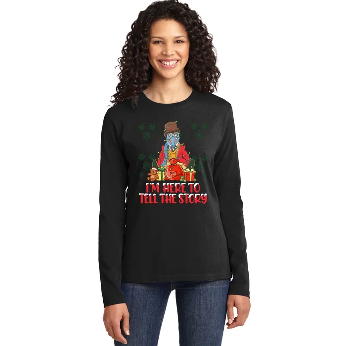 And I Am Here For The Food Muppet Xmas Lights Christmas Holiday Ladies Long Sleeve Shirt