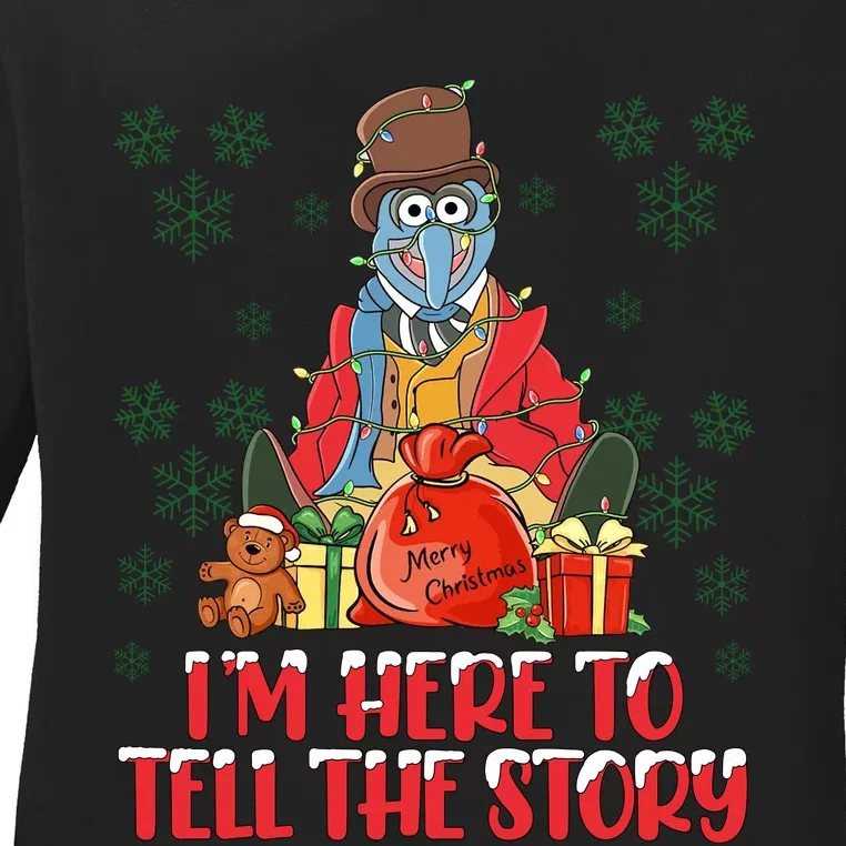 And I Am Here For The Food Muppet Xmas Lights Christmas Holiday Ladies Long Sleeve Shirt