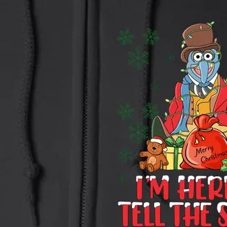 And I Am Here For The Food Muppet Xmas Lights Christmas Holiday Full Zip Hoodie