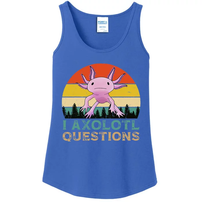 Axolotl I Axolotl Questions Retro Cute Anime Ladies Essential Tank