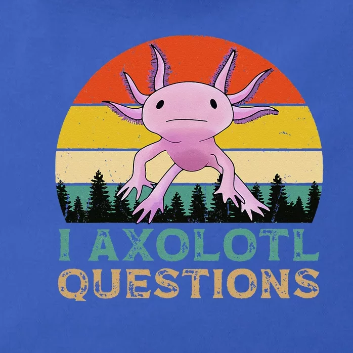 Axolotl I Axolotl Questions Retro Cute Anime Zip Tote Bag