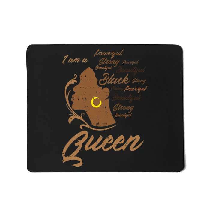 Afro I Am Black History Queen African Pride Mousepad