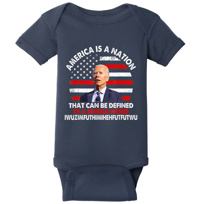 America Is A Nation That Can Be Defined In Single Word Biden Baby Bodysuit