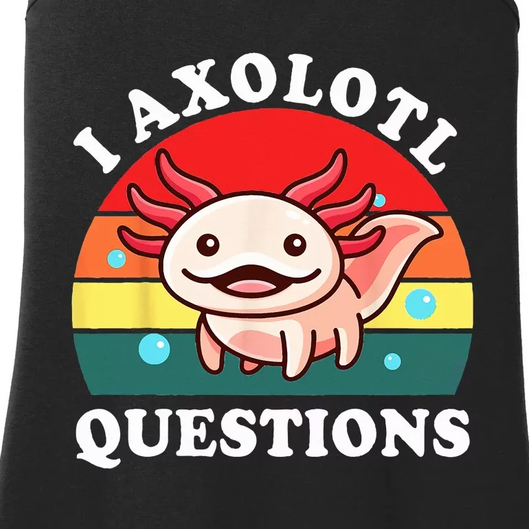 Axolotl I Axolotl Questions Retro Cute Anime Ladies Essential Tank