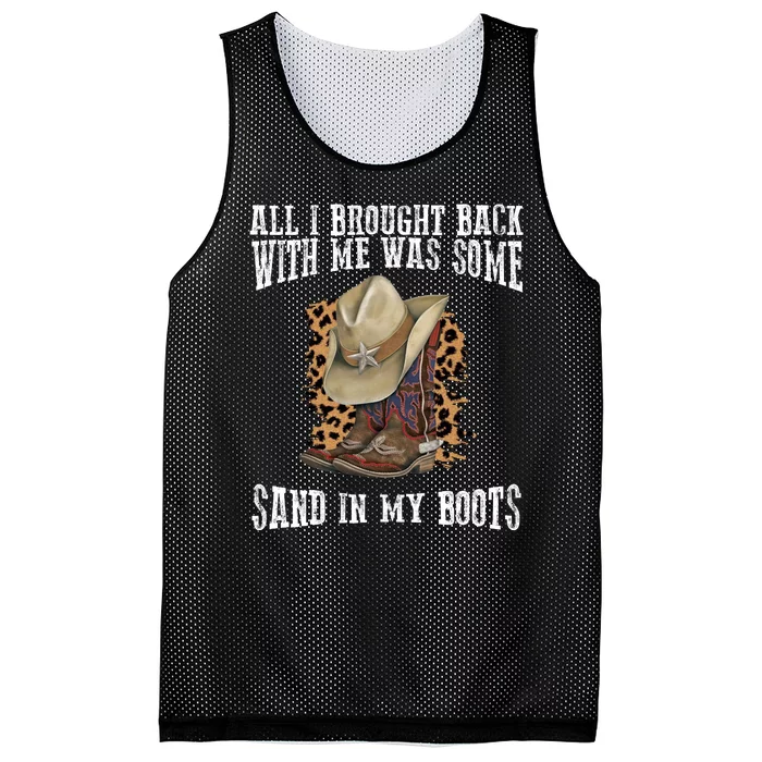 All I Brought Back With Me Was Some Sand In My Boots Mesh Reversible Basketball Jersey Tank