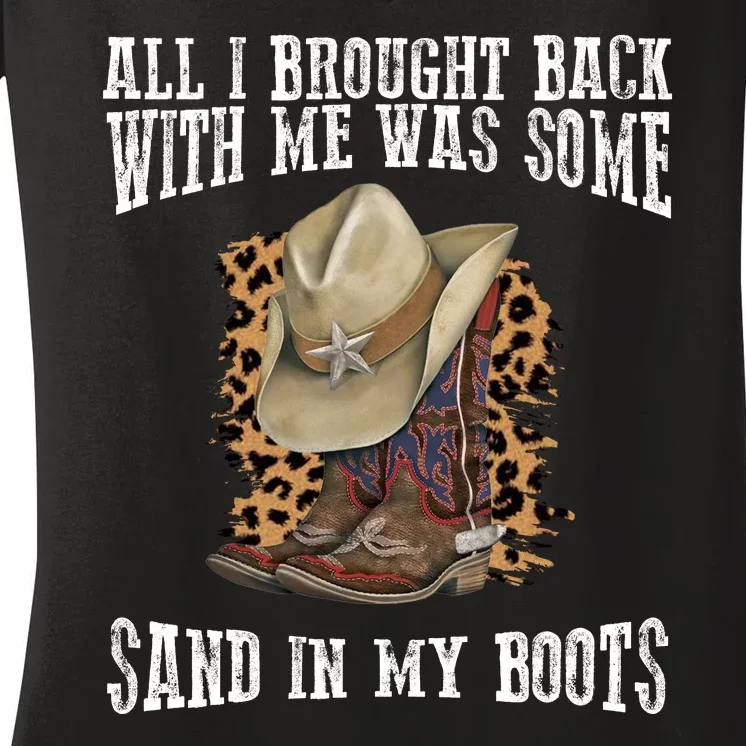 All I Brought Back With Me Was Some Sand In My Boots Women's V-Neck T-Shirt