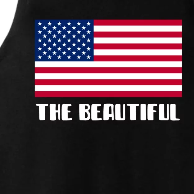 America Is Beautiful Memorial Day Sale Veterans Day July 4th Gift Ladies Tri-Blend Wicking Tank