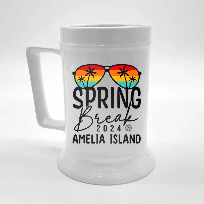 Amelia Island Beach Spring Break 2024 Gift Vacation Funny Gift Front & Back Beer Stein