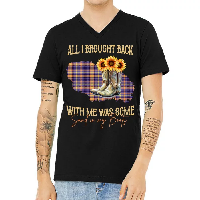 All I Bought Back With Me Was Some Sand In My Boots V-Neck T-Shirt