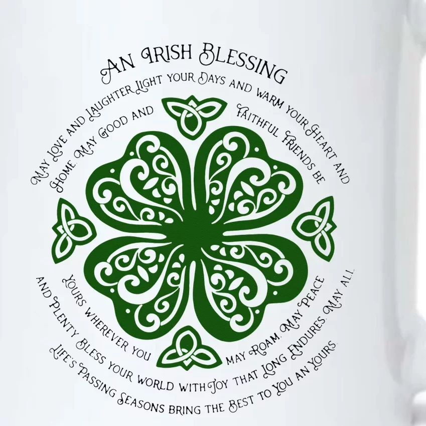 An Irish Blessing Shamrock Gift St Patrick's Day Black Color Changing Mug