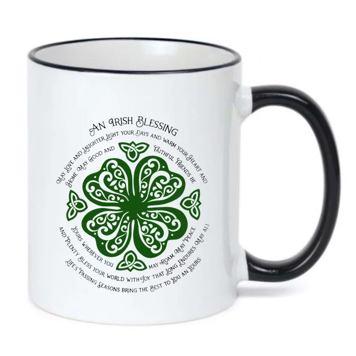 An Irish Blessing Shamrock Gift St Patrick's Day Black Color Changing Mug