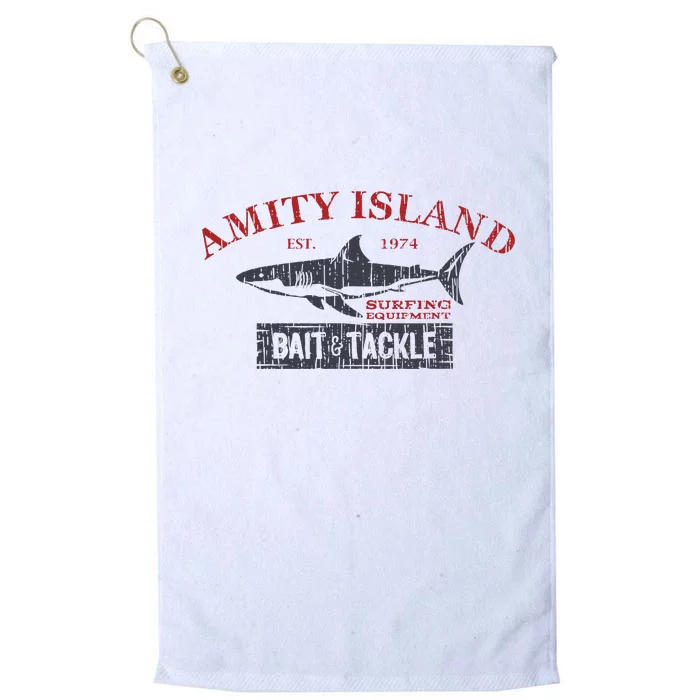 Amity Island Bait And Tackle Retro Fishing Platinum Collection Golf Towel