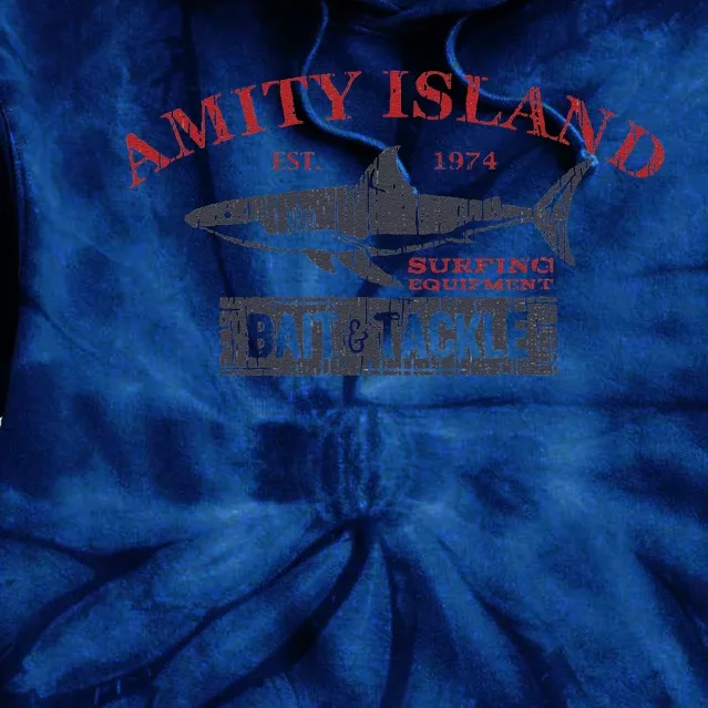 Amity Island Bait And Tackle Retro Fishing Tie Dye Hoodie