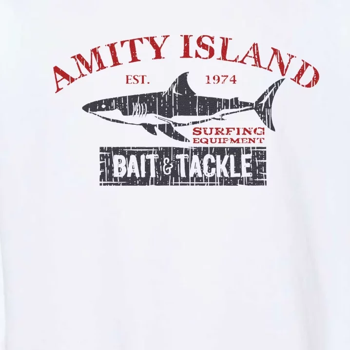 Amity Island Bait And Tackle Retro Fishing Garment-Dyed Sweatshirt