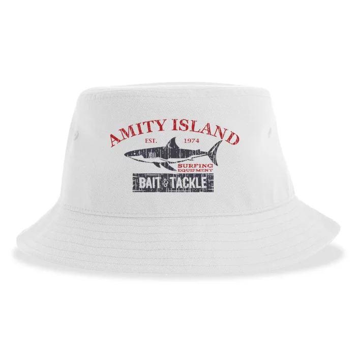 Amity Island Bait And Tackle Retro Fishing Sustainable Bucket Hat