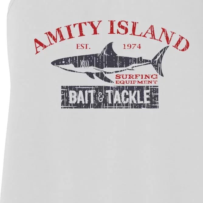 Amity Island Bait And Tackle Retro Fishing Women's Racerback Tank