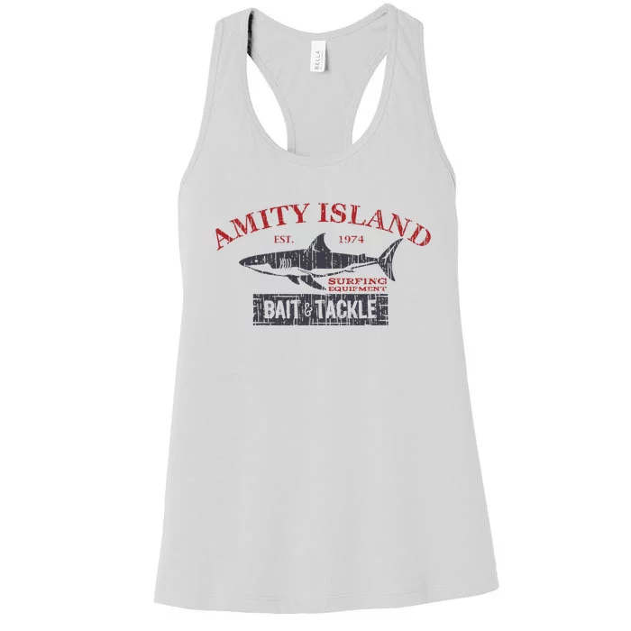 Amity Island Bait And Tackle Retro Fishing Women's Racerback Tank