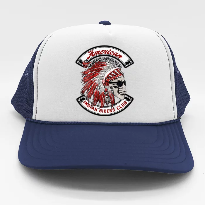 American Indian Bikers Club Motorcycle Biker Bike Trucker Hat