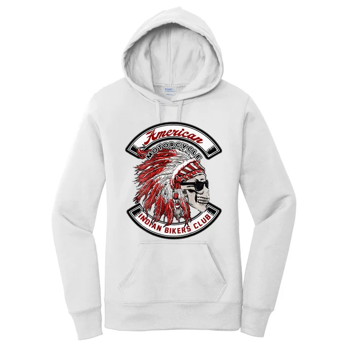 American Indian Bikers Club Motorcycle Biker Bike Women's Pullover Hoodie