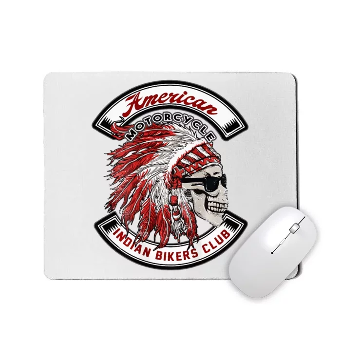 American Indian Bikers Club Motorcycle Biker Bike Mousepad