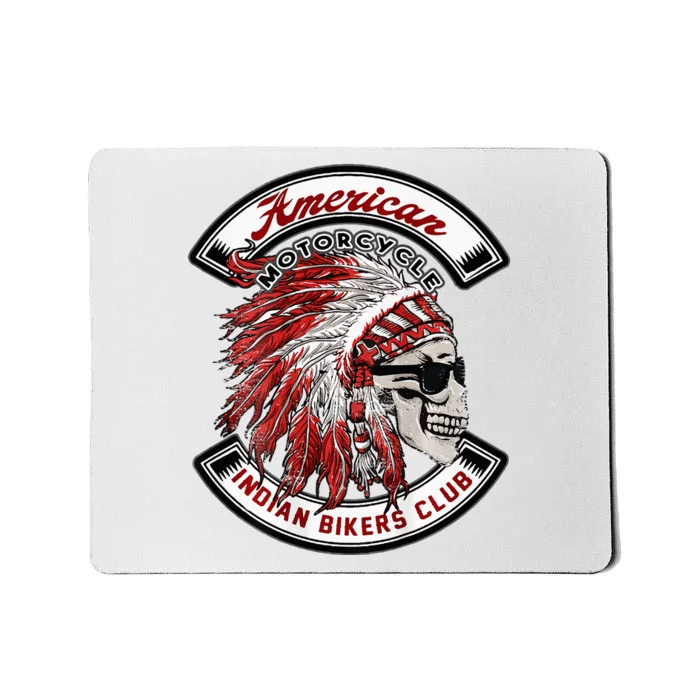 American Indian Bikers Club Motorcycle Biker Bike Mousepad