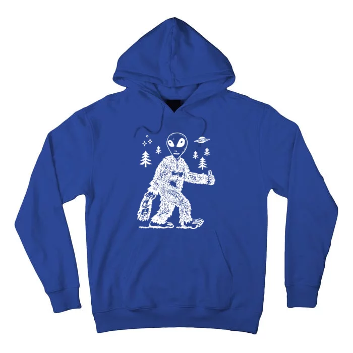 Alien In Bigfoot Costume Tall Hoodie