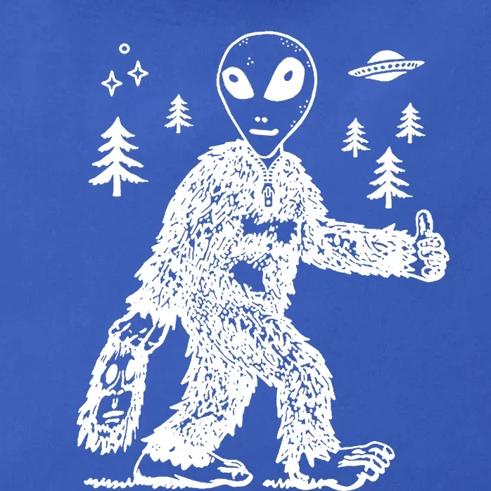 Alien In Bigfoot Costume Zip Tote Bag