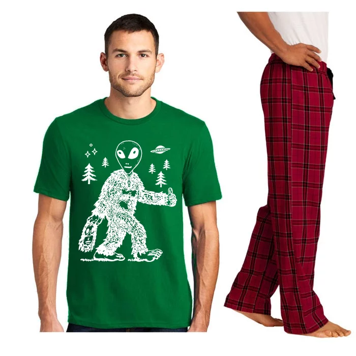 Alien In Bigfoot Costume Pajama Set