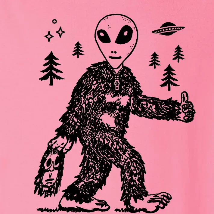 Alien In Bigfoot Costume Toddler Long Sleeve Shirt