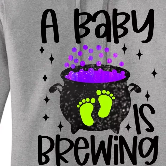 A Is Brewing Birth Announcet Shower Pregnancy Great Gift Women's Pullover Hoodie