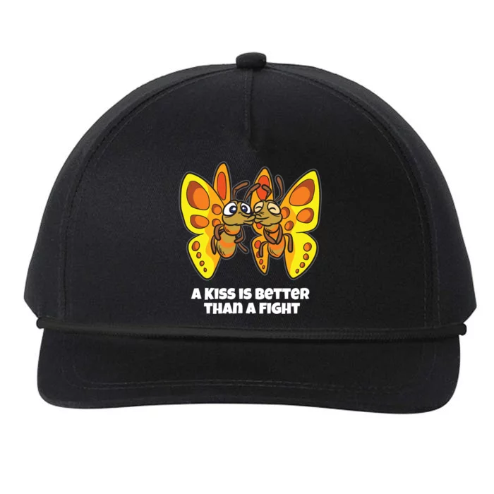 A Is Better Than A Fight Butterfly Autism Awareness Meaningful Gift Snapback Five-Panel Rope Hat