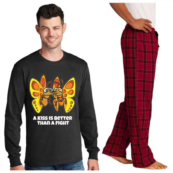 A Is Better Than A Fight Butterfly Autism Awareness Meaningful Gift Long Sleeve Pajama Set