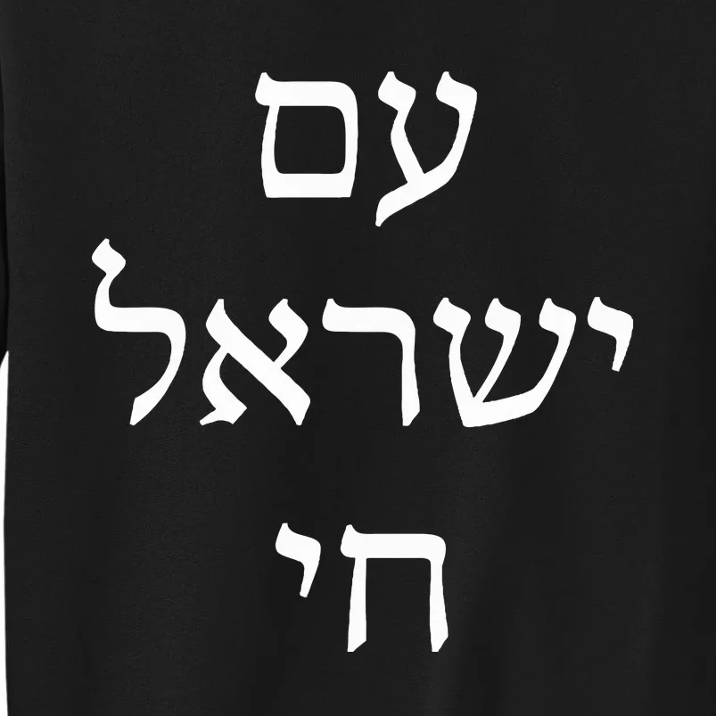 Am Israel Chai Jewish Pride Support Israel Hebrew Jerusalem Tall Sweatshirt