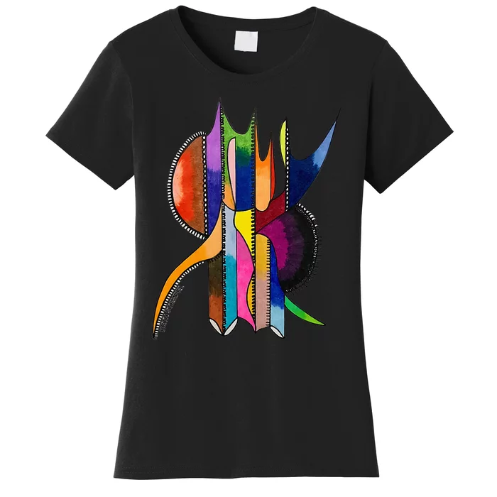 Art In Color Dynamic Geometric Design Women's T-Shirt