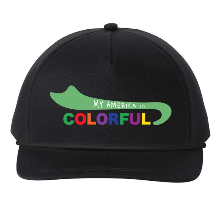 America Is Colorful Meaningful Gift Positive Message Gift Snapback Five-Panel Rope Hat